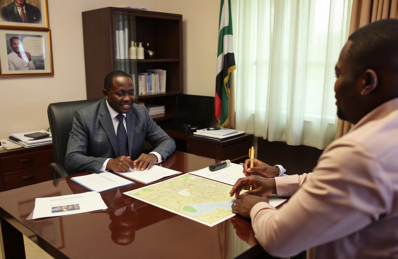 Séance de travail avec le maire d’Abomey-Calavi